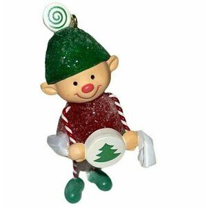 Hallmark 2008 Sweet Treat Elf Gumdrop Christmas Ornament Glittery Festive Holida